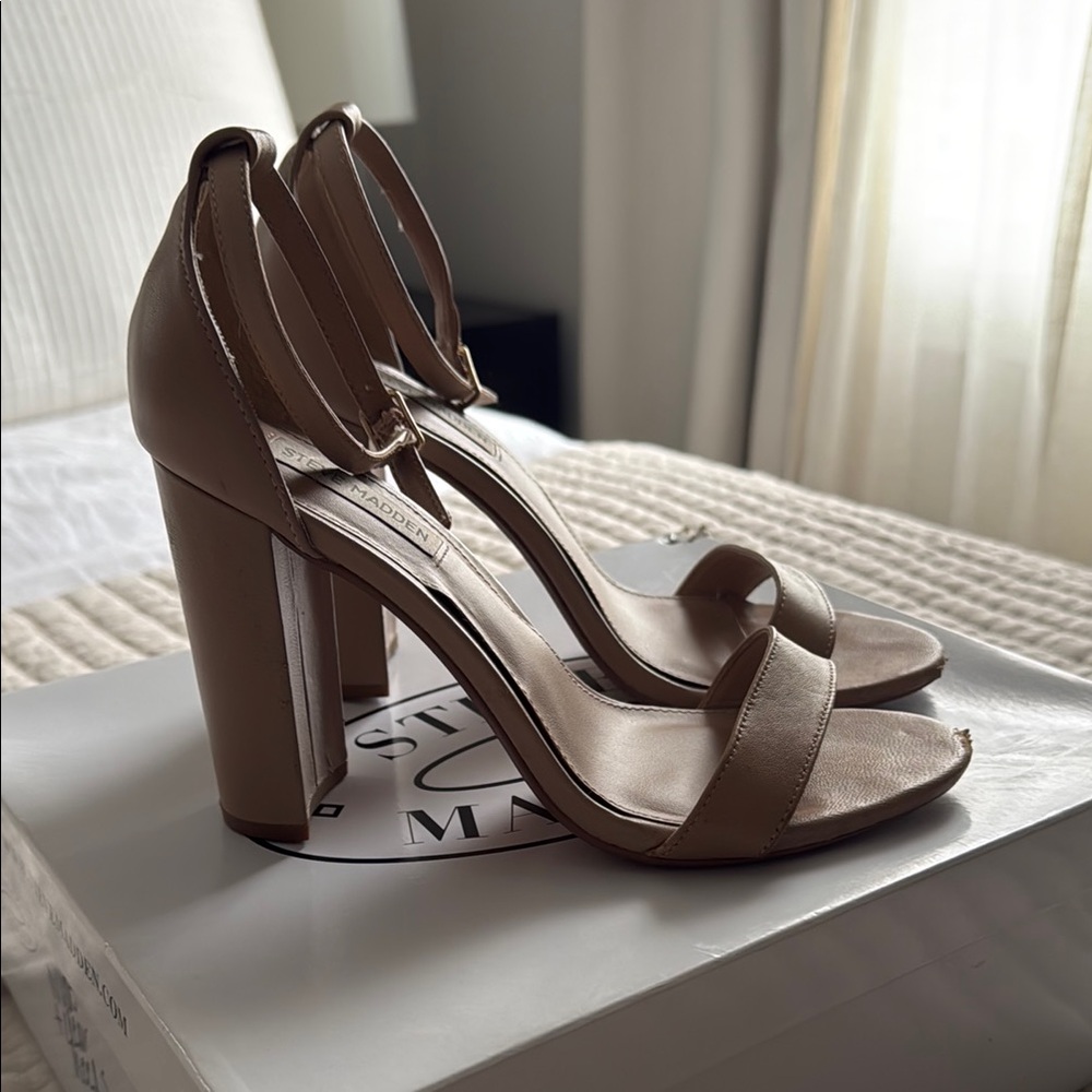 Steve Madden Women's Nude Block Heels